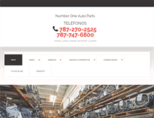 Tablet Screenshot of numberoneautoparts.com